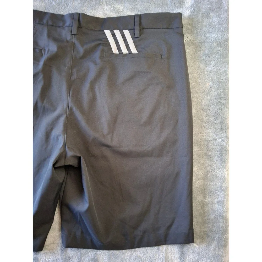 Adidas Golf Shorts Mens 40 Black Flat Front Performance Athletic‎ Casual Summer